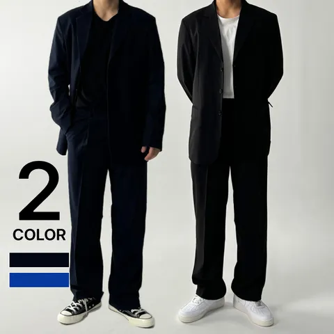 [브리치] 오엔엘 / 핀턱 밴딩 남자셋업 남자셋업수트 결혼식하객룩