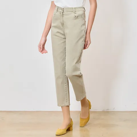 (SHESMISS)] 썸머쿨 피그먼트 배기핏 코튼 팬츠 (택가격: 198000원)