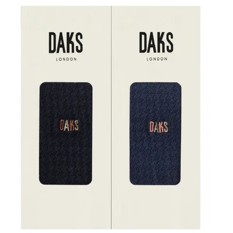 [롯데백화점](양말)]DB 25802 신사 면긴목 사선사각 2족세트