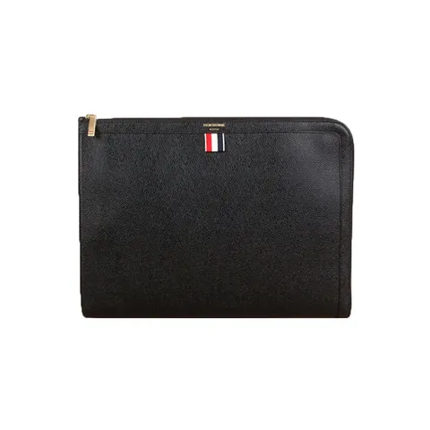 [명품]  삼선탭 도큐먼트 라운드 남성 클러치백 블랙 MAC074A 00198