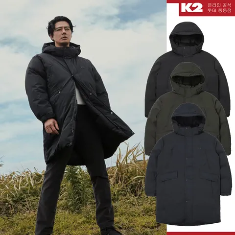 남성 겨울 조인성 롱 구스다운 야상 자켓 K95 KMW24553