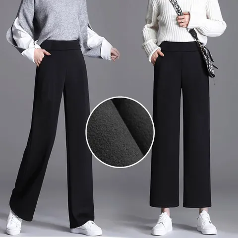 S~4XL 기모바지 (기장선택) 롱&숏 기모 와이드팬츠 키큰키작 빅사이즈까지