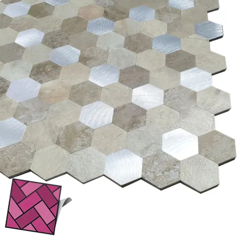 붙이는 데코타일 바닥 주방 거실 두께4mm 대리석 벽 벽 접착식 베란다 벽타일 뚝딱타일