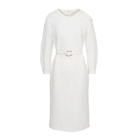 [데코(DECO)] 자카드 소매 볼륨 원피스 (택가격: 799000원)