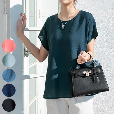 빅사이즈사랑해요 E079L307 시원가오리인견블라우스 BZ