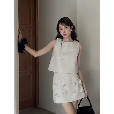 [브리치] 제로투올샵 / 초여름 세트 의상 여름 여성 정장 수트 셋업 살구색