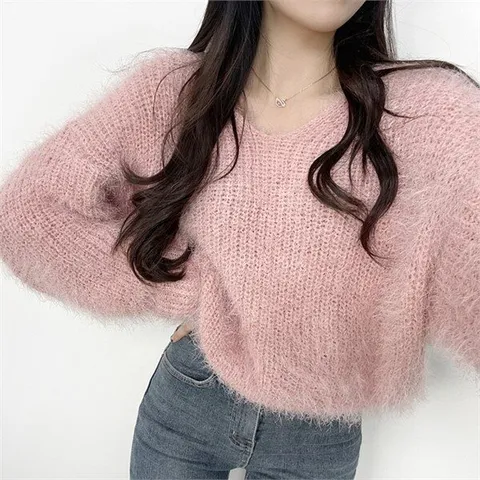 털빠짐X 폭신 앙고라 브이넥 페페 니트 (7942134)