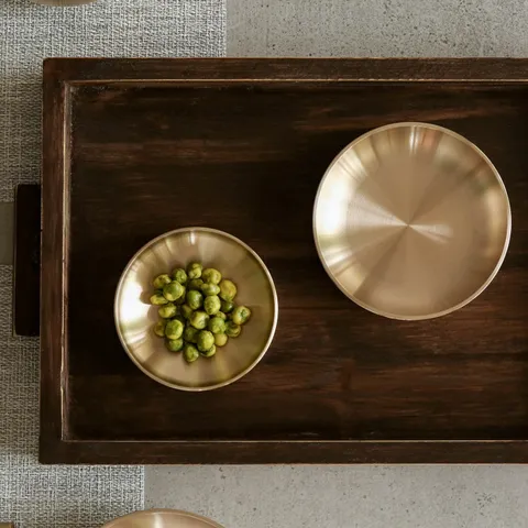 [롯데백화점]유기 원형찬기 소중 2P세트