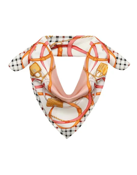 [선물포장/쇼핑백동봉]실크 핑크 체인 패턴 스퀘어 스카프 DCSC3E142J 428519