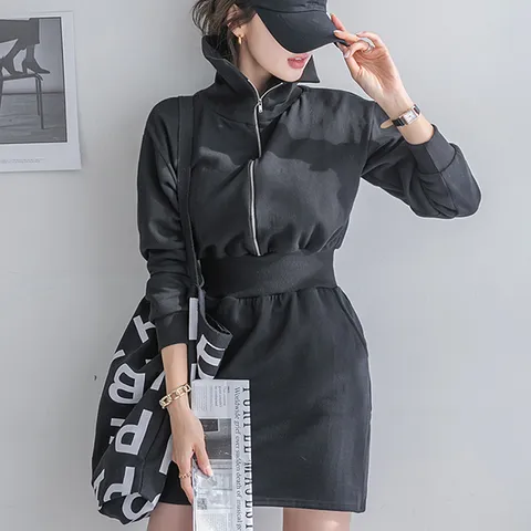 [하프클럽] 반집업 쭈리 미니원피스 DM31-O-09