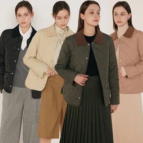 [하프클럽/리베레츠]퀼팅웰론배색카라자켓