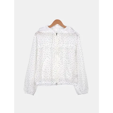 [하프클럽]  여성 여름 살안타템 윈드브레이커 프릴 긴팔 린넨라이크 쿨 바람막이 LBB006