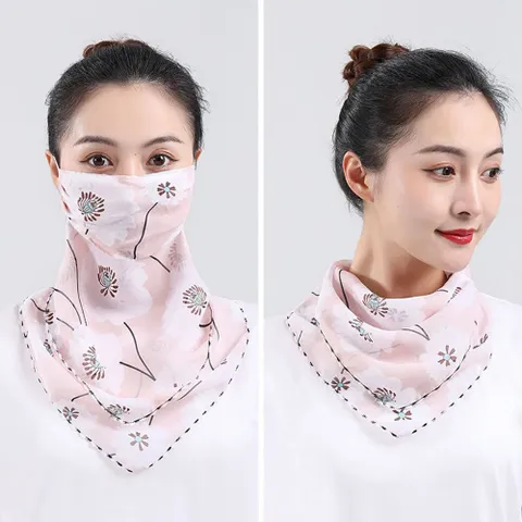 마스크 겸용 스카프(피치) 천마스크 여름마스크 컬러마스크 숨쉬기편한마스크 여름용마스크