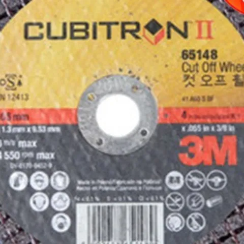 3M 절단석 큐비트론2 4인치 65148 내경9.53 낱개판매 절단석 그라인더연마석 그라인더사포
