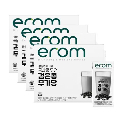 황성주 검은콩무가당두유190ml x 64팩