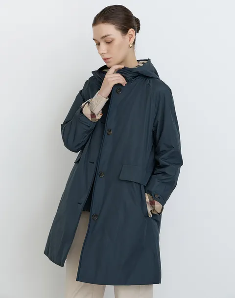 닥스 여성 [[24FW]] DLJU4D909E3 [가격인하][2WAY] 다크그린 탈착 후드 베스트&롱 경량패딩 점퍼