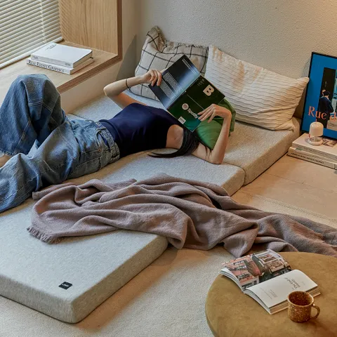 라이프먼트 베이직 3단 접이식 단단한 메모리폼 토퍼 매트리스 5cm 슈퍼싱글