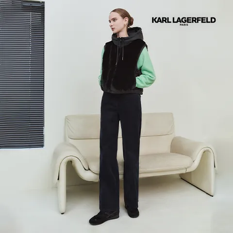 칼라거펠트 25FW 플로킹 벨벳 데님팬츠