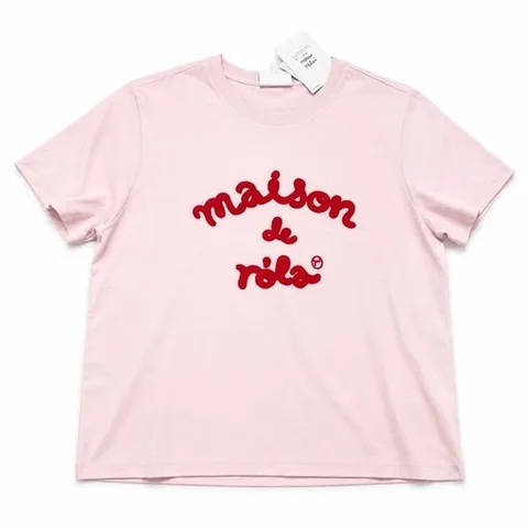 [하프클럽] 로라로라 MAISON DE ROLA 엠브로이더리 티셔츠 핑크