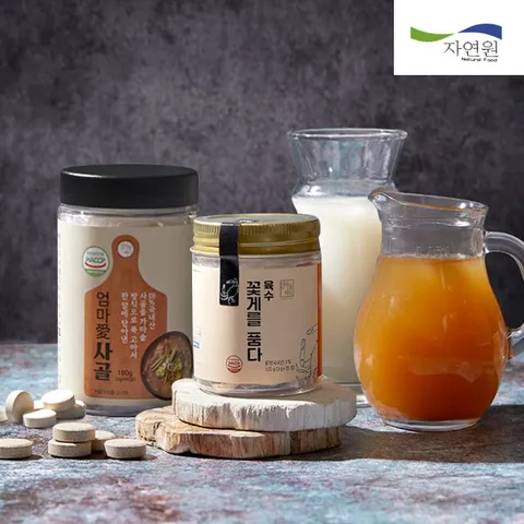 자연원 코인 육수비법 2종 꽃게육수+사골육수 각1병