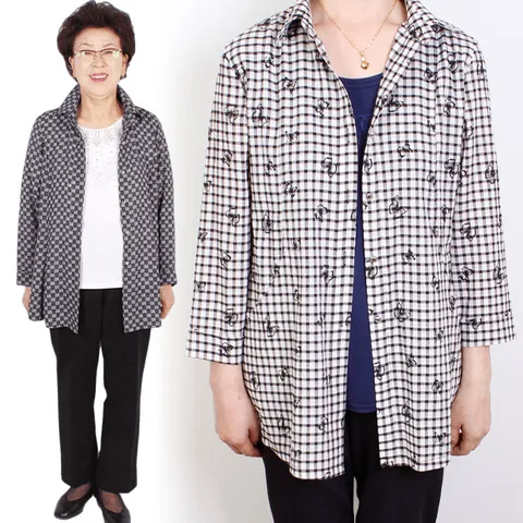 캐주얼패턴셔츠가디건 할머니남방가디건 고퀄리티셔츠