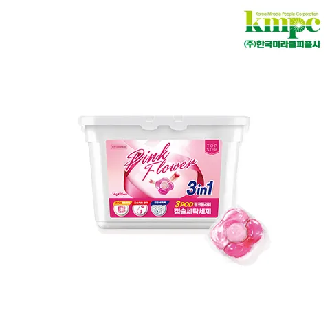 탑스텝 핑크플라워 캡슐세탁세제 25입