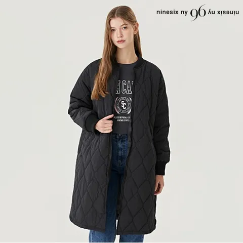 정상가:159,000원 ㅣ 데일리 집업 사이드 트임 퀼팅 패딩 롱 점퍼 (NO4JJ003L0)