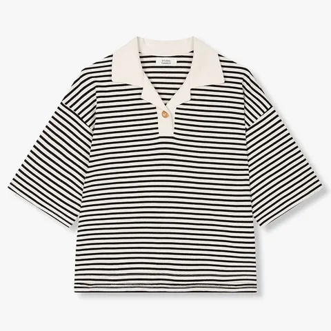 [톰보이] 스트라이프 카라 포인트 티셔츠 9175322999 428519