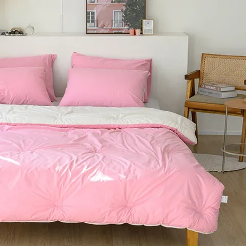 차렵이불베개세트 극세사 슈퍼싱글 핑크 솜별매 차렵이불세트 모달차렵이불