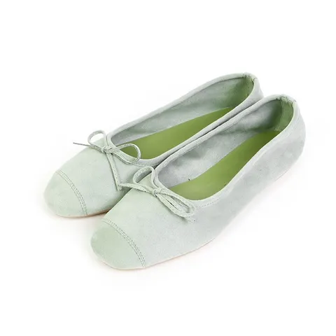 신난다슈 여성 플랫슈즈 리본 플랫 단화 스웨이드 펌프스 구두 MA211835 민트