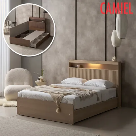 템바보드 LED 수납식 서랍형 300mm 슈퍼싱글 침대(UJ_AQ0108)