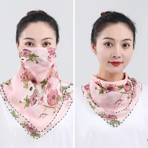 마스크 겸용 스카프(코랄) 천마스크 여름마스크 컬러마스크 숨쉬기편한마스크 여름용마스크