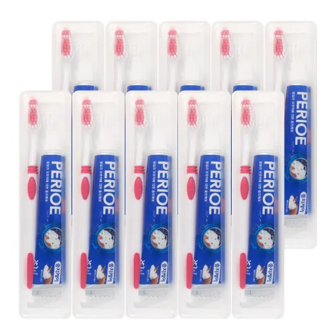 10개 페리오 캐비티 휴대용세트 칫솔+치약50g /여행용
