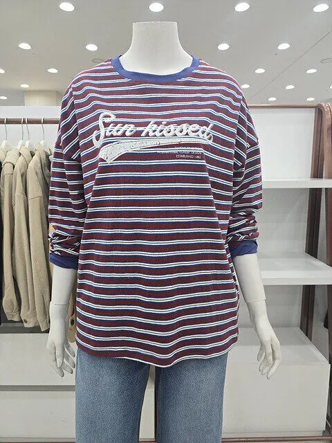 라운드 스트라이프 티셔츠 ( SJAFA5HK-33G )_DJ
