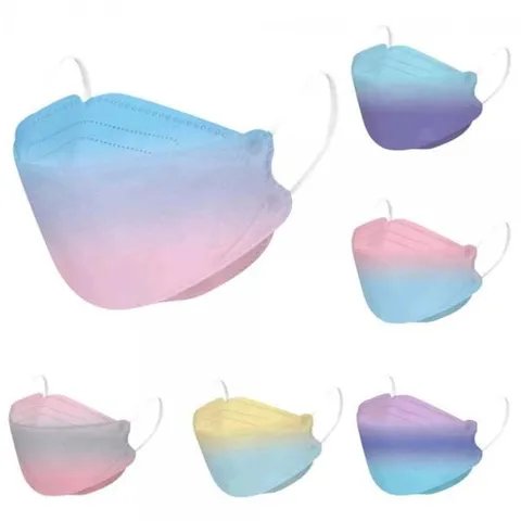 3D 입체 그라데이션 컬러풀 레인보우 무지개 패션 일 입체마스크 컬러마스크 비말마스크 새부리