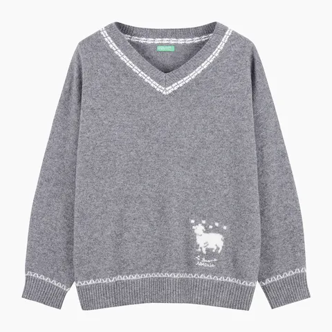 [롯데백화점]양 모티브 브이넥 니트 (BAKP03511)