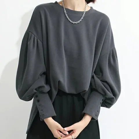 [브리치]  / 르미엘 버튼 퍼프소매 블라우스
