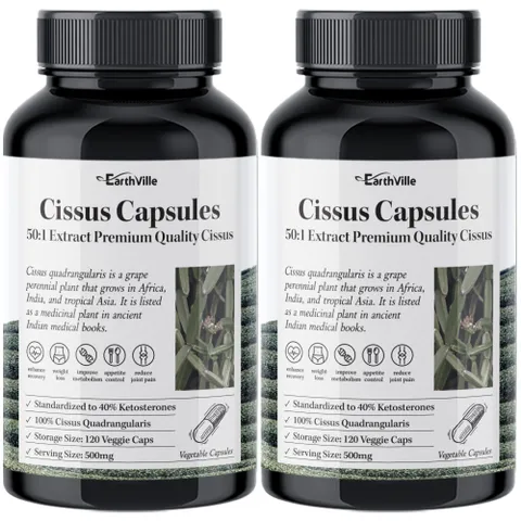 [해외직구] 어스빌 시서스알약 50배농축 시서스가루 추출물 120캡슐 1+1