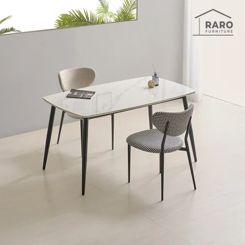 라로퍼니처 시그널 24T 유광 1250 저소음 포세린 세라믹 4인 식탁 세트 (식탁+의자2)