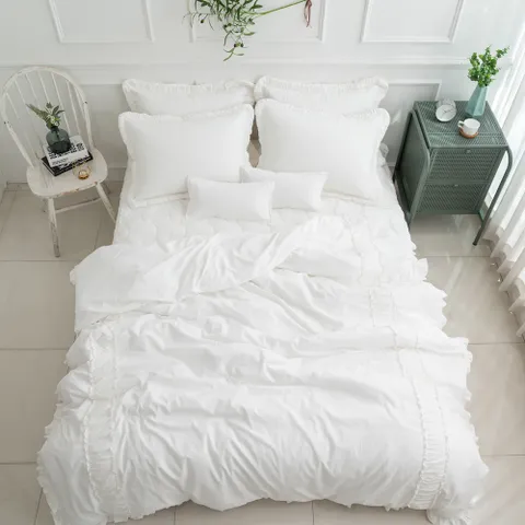 에스데코 프릴 내추럴 광목 바이오워싱 30수면이불침구풀세트EK