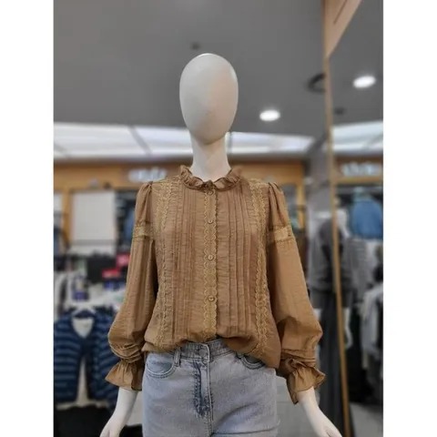 세이브존05 셔링 퍼프 소매 레이스 블라우스 lfy3hb45 (19504773)