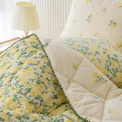 침대이불세트 리브 퀸 세트 옐로우 침구셋트 퀸침대이불세트 퀸이불