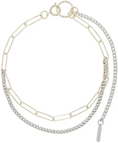 저스틴 클렁퀴 골드 & 실버 픽시 초커 네크리스 Pixie Choker