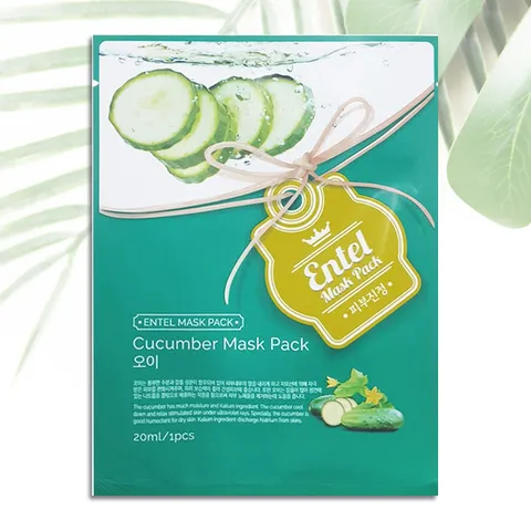 엔텔 오이 마스크팩x10팩 수분팩 시트팩 피부진정