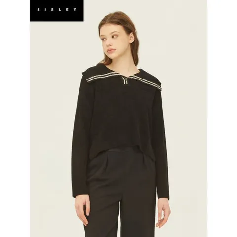 [하프클럽] 카라 배색 풀오버_SAKP66261