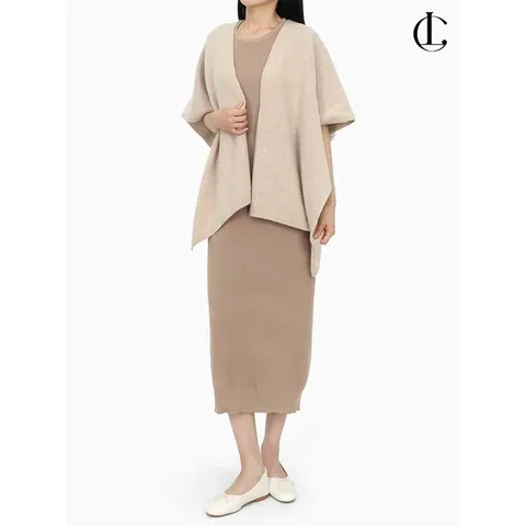 [하프클럽/엘케이트] 여자 숄 가디건 울 니트 판초 케이프가디건 LBRT009