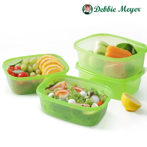 그린박스 김치통 냉장고정리 야채보관용기 샐러드용기 1.4L 4p