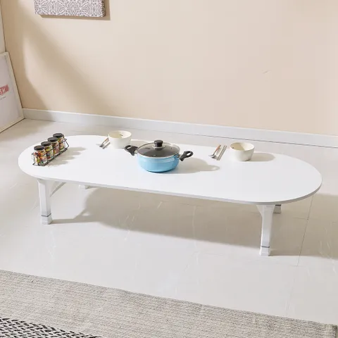 타원형 접이식 거실 소파 테이블 대리석 인테리어 좌탁 좌식테이블 밥상 다용도상