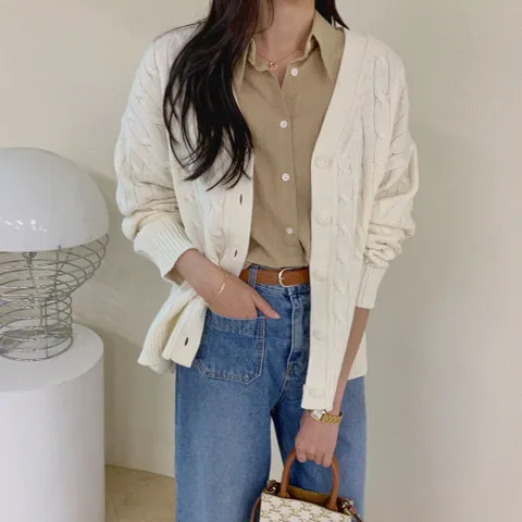 [브리치] 미아마스빈 / 젠프 케이블 니트 가디건