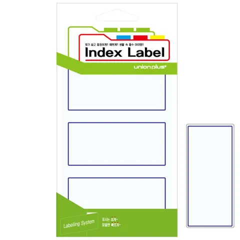 유니온 견출지 일반 87x38 (청색) (18매입)